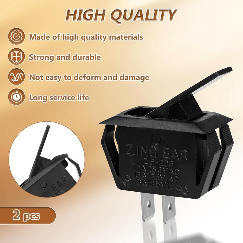 PIHIL 2-Pack Furnace Interlock Door Switch Compatible with Goodman 0130M00243 250VAC Door Switch W/QC - Replacement for Amana B1370818, Universal Safety for Furnace/Oven - Image 5